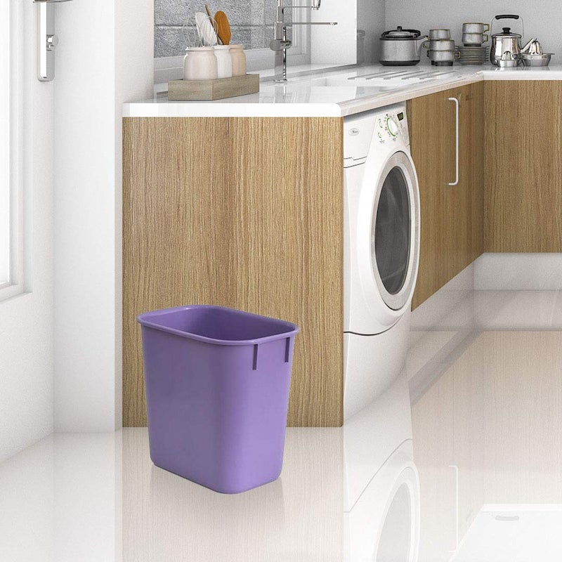 Acrimet Wastebasket, Deskside Bin, 3.25 Gallon/13 Quart/ 12 Liter (Plastic) (Purple Color) (Set of 4) - Image 5
